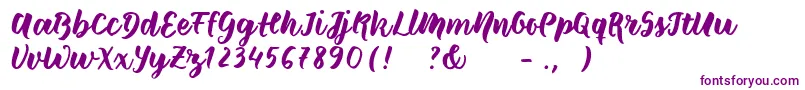 Wildcreaturessample-fontti – violetit fontit