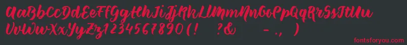 Wildcreaturessample Font – Red Fonts on Black Background