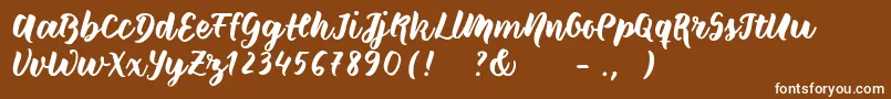 Wildcreaturessample Font – White Fonts on Brown Background
