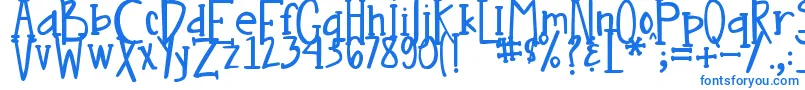 DjbNouveau Font – Blue Fonts on White Background