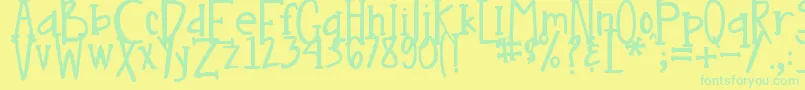 More about DjbNouveau Font DjbNouveau Font – Green Fonts on Yellow Background