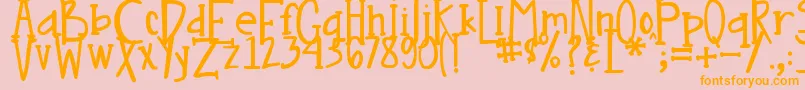 DjbNouveau Font – Orange Fonts on Pink Background
