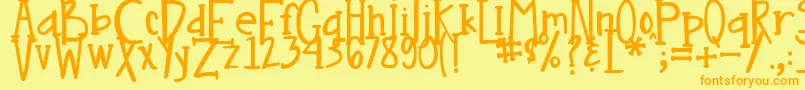 More about DjbNouveau Font DjbNouveau Font – Orange Fonts on Yellow Background
