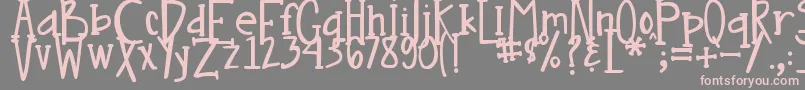 DjbNouveau Font – Pink Fonts on Gray Background