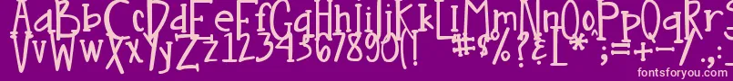 DjbNouveau Font – Pink Fonts on Purple Background