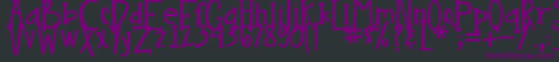 DjbNouveau Font – Purple Fonts on Black Background