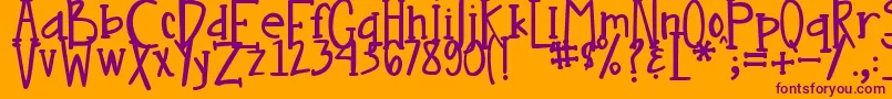 Подробнее о шрифте DjbNouveau Шрифт DjbNouveau – фиолетовые шрифты на оранжевом фоне