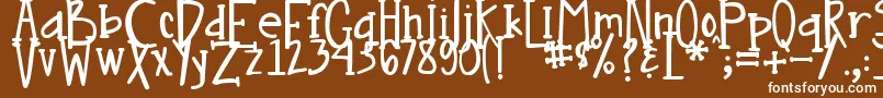 DjbNouveau Font – White Fonts on Brown Background