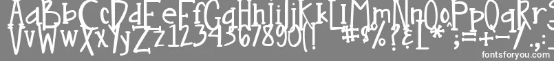 DjbNouveau Font – White Fonts on Gray Background