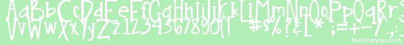 フォントDjbNouveau – 緑の背景に白い文字