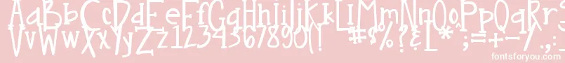 DjbNouveau Font – White Fonts on Pink Background