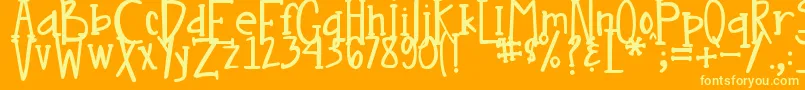 fuente DjbNouveau – Fuentes Amarillas Sobre Fondo Naranja