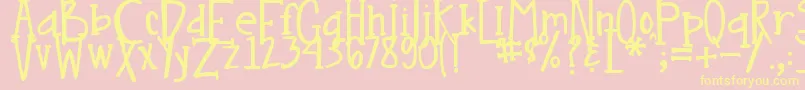 Saiba mais sobre a fonte DjbNouveau Fonte DjbNouveau – fontes amarelas em um fundo rosa