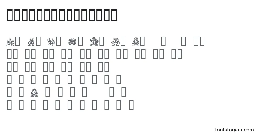 Шрифт Megaman.Villanz – алфавит, цифры, специальные символы