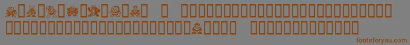 Megaman.Villanz Font – Brown Fonts on Gray Background