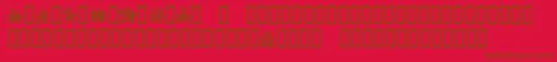 Megaman.Villanz Font – Brown Fonts on Red Background
