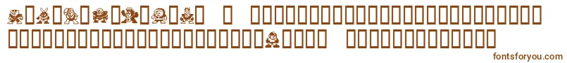 Шрифт Megaman.Villanz – коричневые шрифты на белом фоне