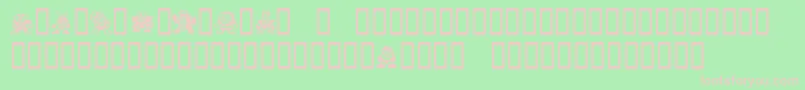 Megaman.Villanz-fontti – vaaleanpunaiset fontit vihreällä taustalla