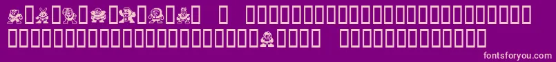 Megaman.Villanz Font – Pink Fonts on Purple Background