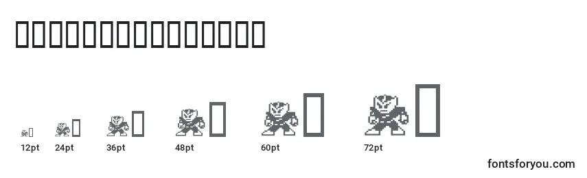 Размеры шрифта Megaman.Villanz