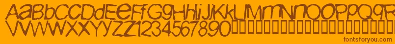 Iburpn ffy Font – Brown Fonts on Orange Background