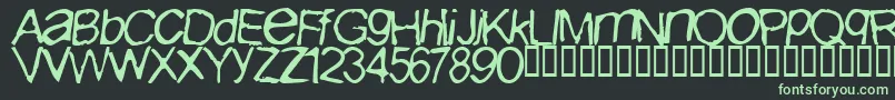Iburpn ffy Font – Green Fonts on Black Background