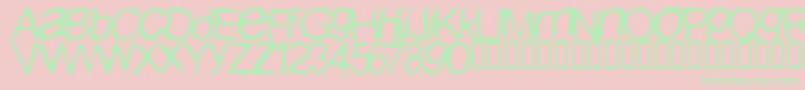 Iburpn ffy Font – Green Fonts on Pink Background