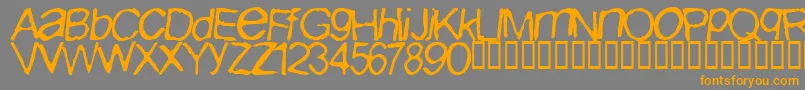 Iburpn ffy Font – Orange Fonts on Gray Background