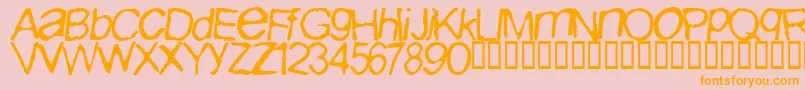 Iburpn ffy Font – Orange Fonts on Pink Background