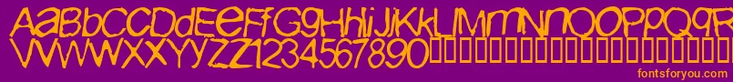 Iburpn ffy Font – Orange Fonts on Purple Background