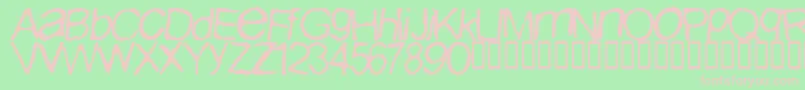 Iburpn ffy Font – Pink Fonts on Green Background