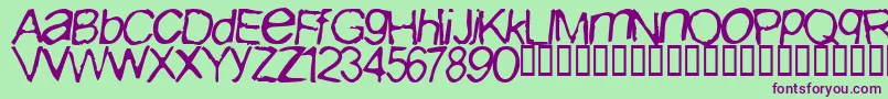 Iburpn ffy Font – Purple Fonts on Green Background