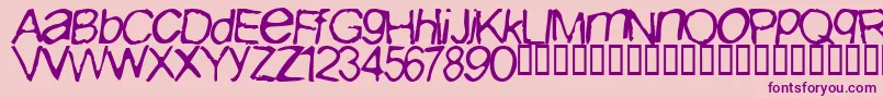Iburpn ffy Font – Purple Fonts on Pink Background