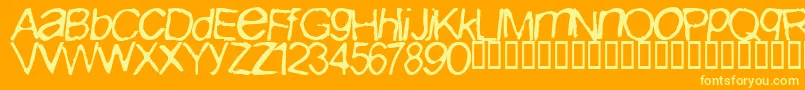 Iburpn ffy Font – Yellow Fonts on Orange Background