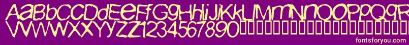 Iburpn ffy Font – Yellow Fonts on Purple Background