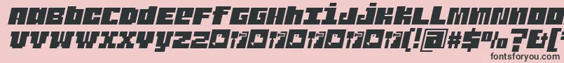 Police JuderaFlatItalic – polices noires sur fond rose