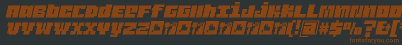 JuderaFlatItalic Font – Brown Fonts on Black Background
