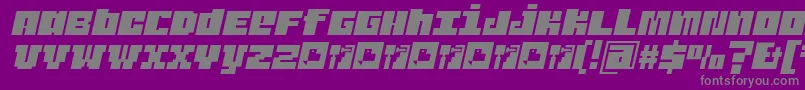 JuderaFlatItalic Font – Gray Fonts on Purple Background