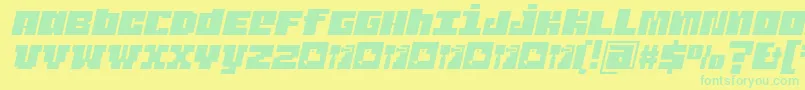 JuderaFlatItalic Font – Green Fonts on Yellow Background