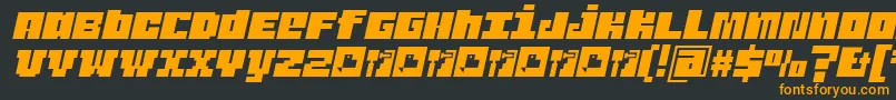 JuderaFlatItalic Font – Orange Fonts on Black Background