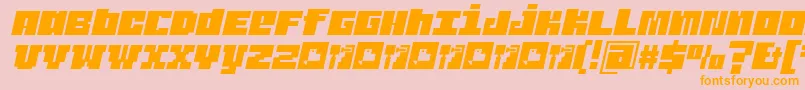 JuderaFlatItalic Font – Orange Fonts on Pink Background