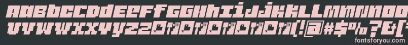 JuderaFlatItalic Font – Pink Fonts on Black Background