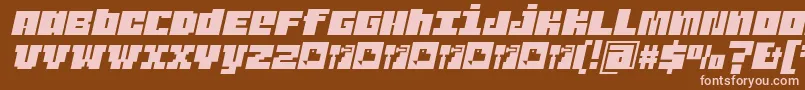 JuderaFlatItalic Font – Pink Fonts on Brown Background
