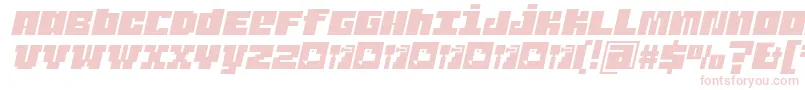 フォントJuderaFlatItalic – 白い背景にピンクのフォント