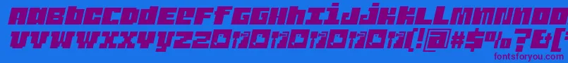 JuderaFlatItalic Font – Purple Fonts on Blue Background