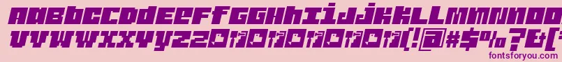 JuderaFlatItalic Font – Purple Fonts on Pink Background