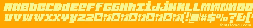 JuderaFlatItalic Font – Yellow Fonts on Orange Background