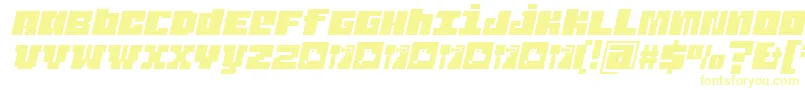 JuderaFlatItalic Font – Yellow Fonts on White Background
