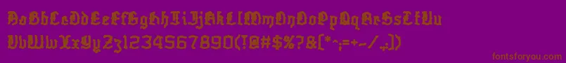 SkelettBold Font – Brown Fonts on Purple Background