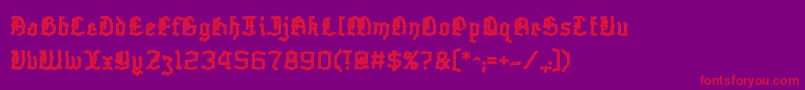 SkelettBold Font – Red Fonts on Purple Background